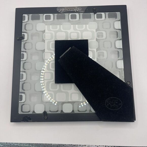 New Modern PHOTO FRAME (Green-Tree Gallery) Black Glass 4"x6" Picture - Picture 3 of 4